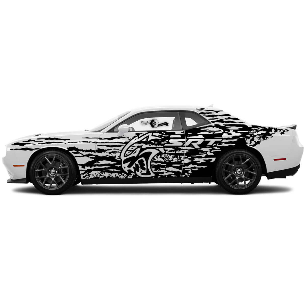 Kit de calcomanías de vinilo grunge lateral splash destruido para Dodge Charger o Challenger