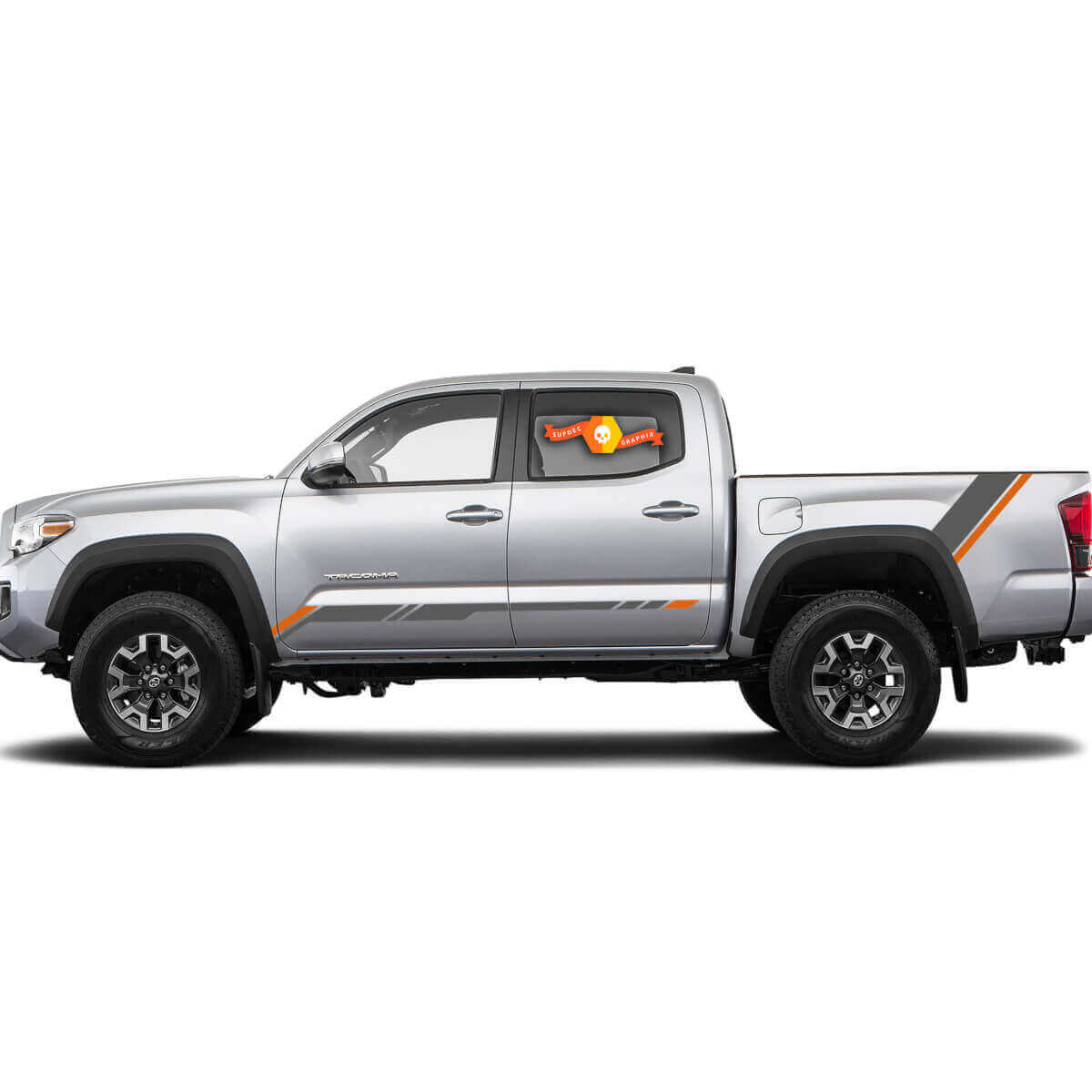 Kit de Calcomanías Vinilo de Rayas Laterales Estilo Techno para Toyota Tacoma