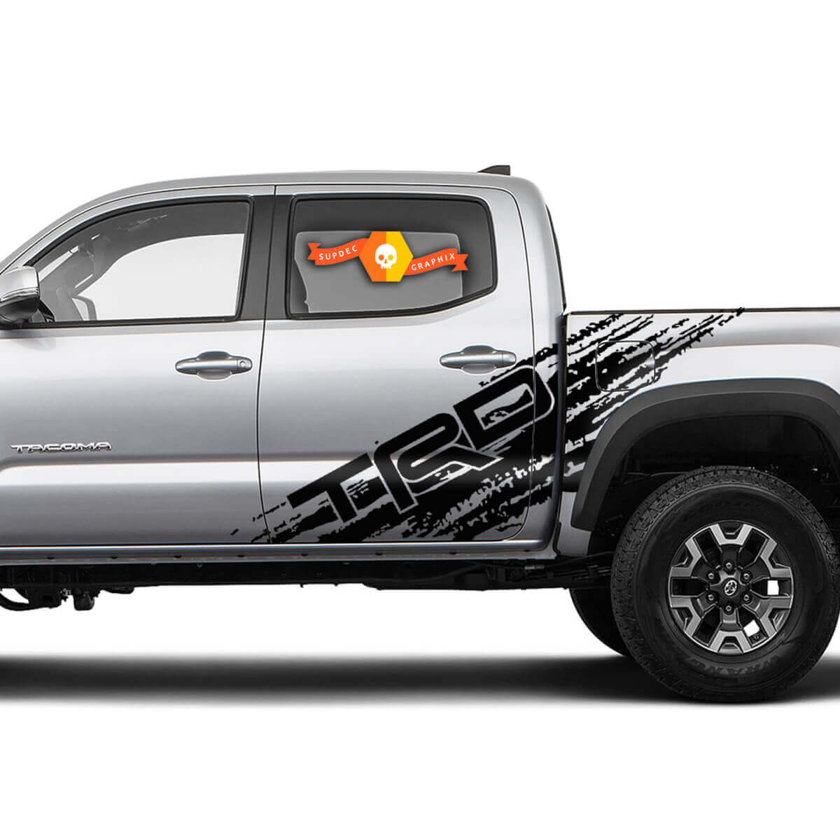 2 puertas de cama de tacoma puertas de salpicaduras trd kit de calcomanías de vinilo para Toyota Tacoma