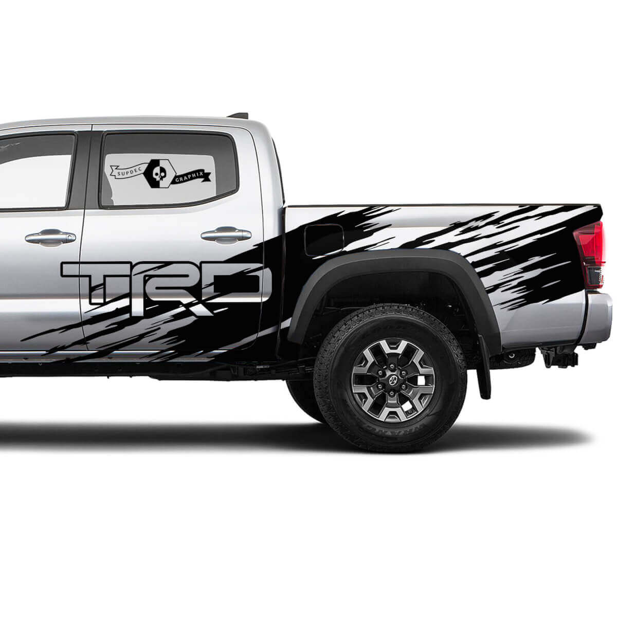 2 Puertas Laterales Grandes de Cama Tacoma TRD Salpicaduras Kit de Calcomanías de Vinilo para Toyota Tacoma
