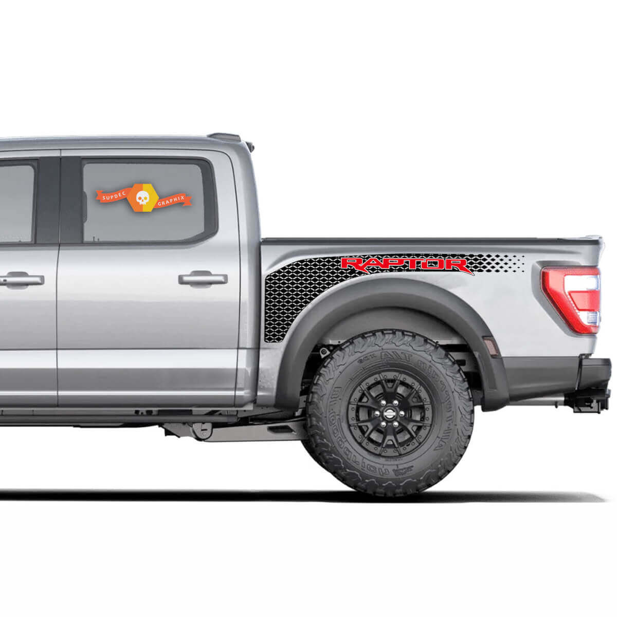 Kit de Vinilo Perforado para Lado de Caja de Camioneta Musclecar power truck 2022