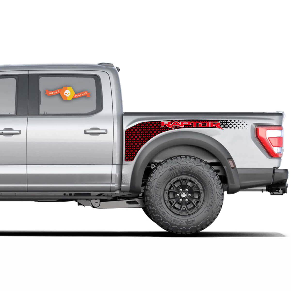 Kit de vinilo adhesivo lateral Tracery Splash para cama de camioneta Musclecar 2022