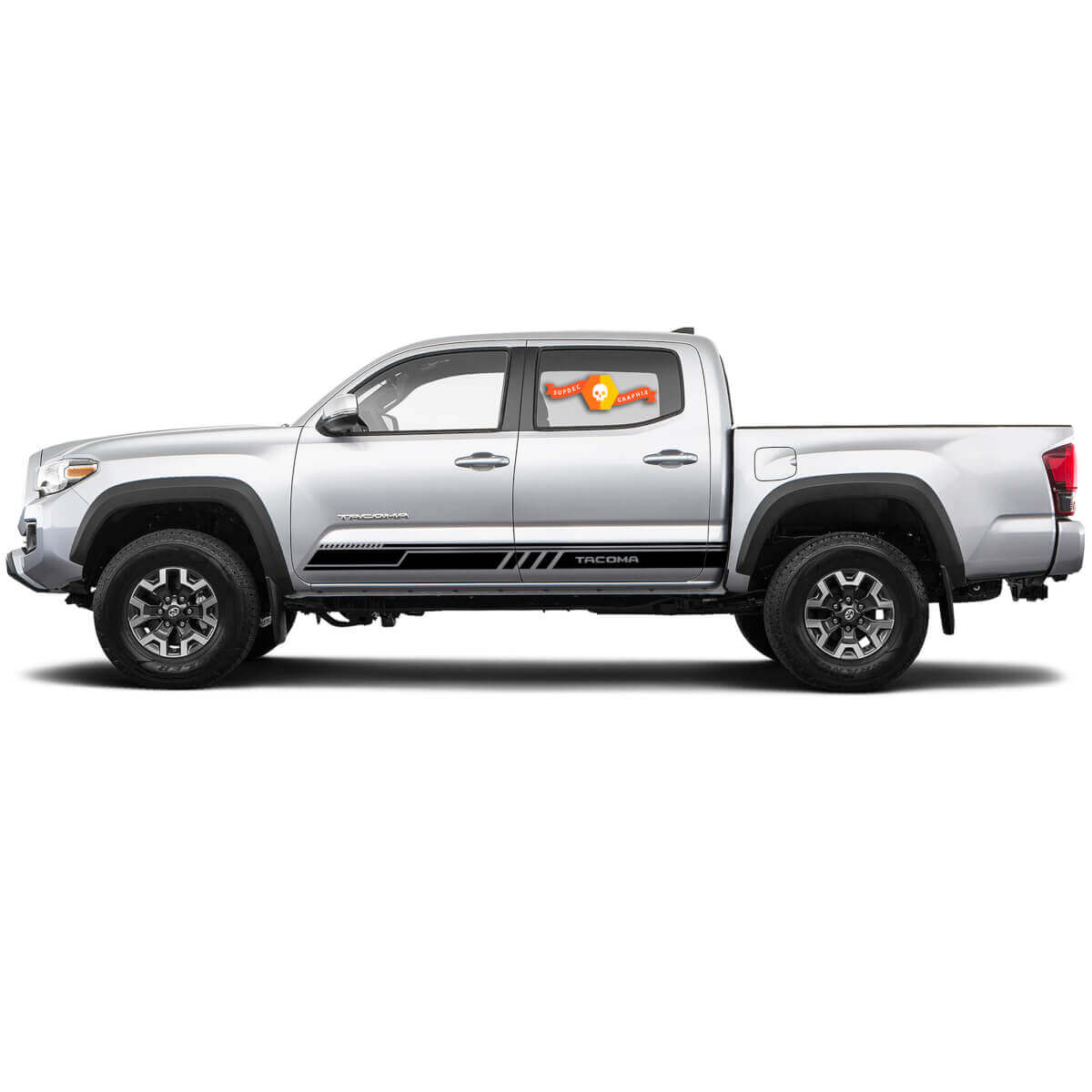 Par de nuevas rayas para 2015-2021 Tacoma Panel lateral de vinilo calcomanías adhesivas que se ajustan a Toyota Tacoma
