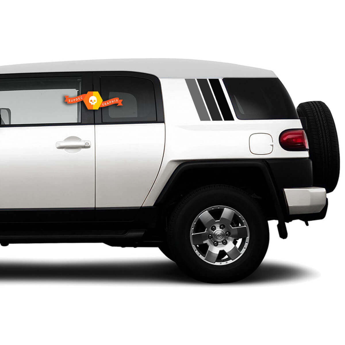 Calcomanía de vinilo lateral con rayas estilo vintage para Toyota FJ Cruiser