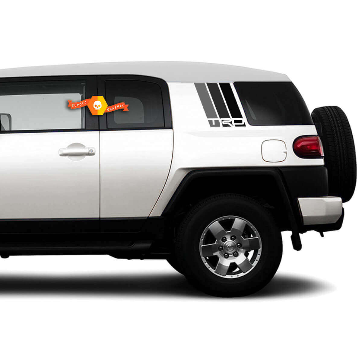 Calcomanías de vinilo de rayas estilo vintage para la parte trasera lateral para Toyota FJ Cruiser