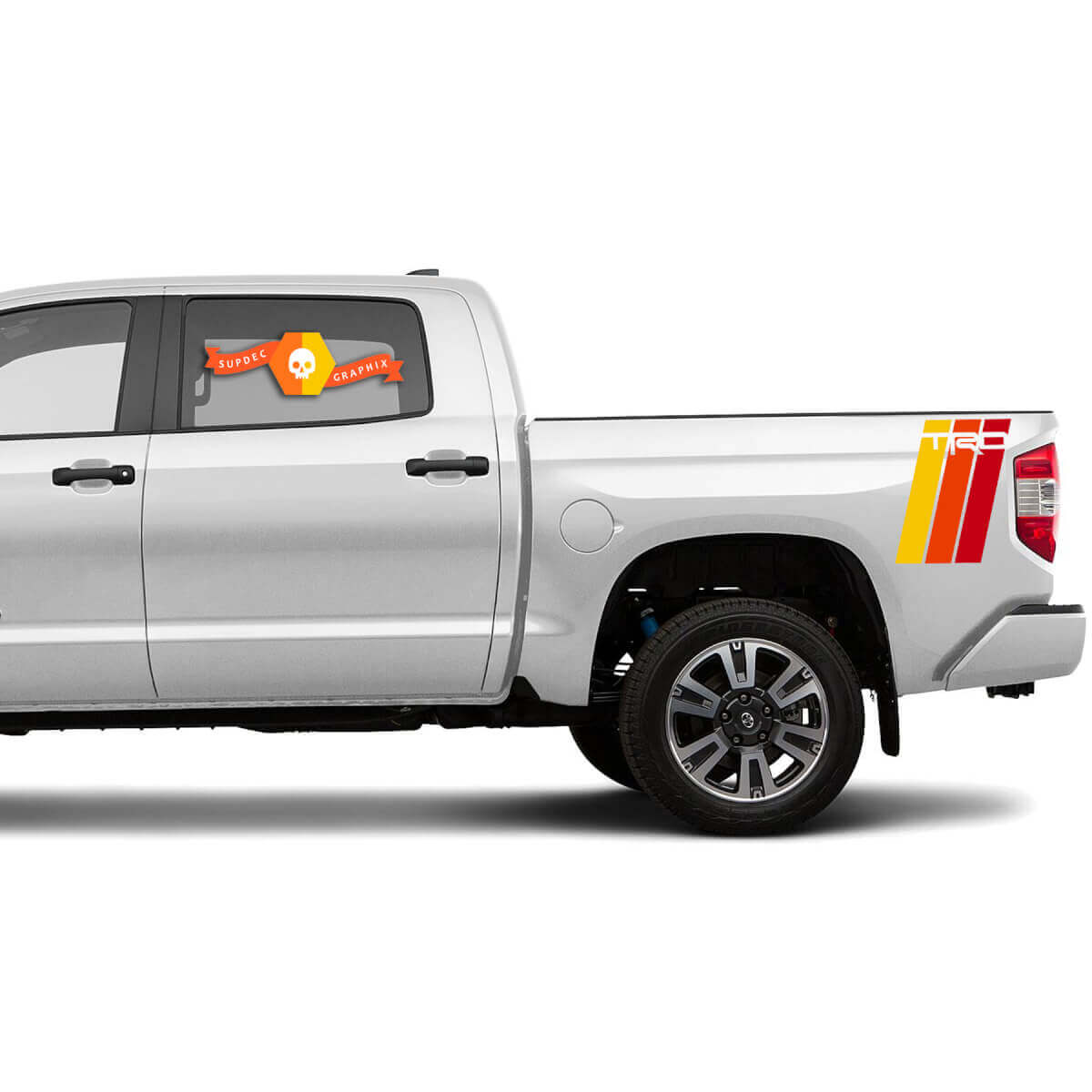 Juego de calcomanías laterales estilo TRD de tres colores retro para Toyota Tundra