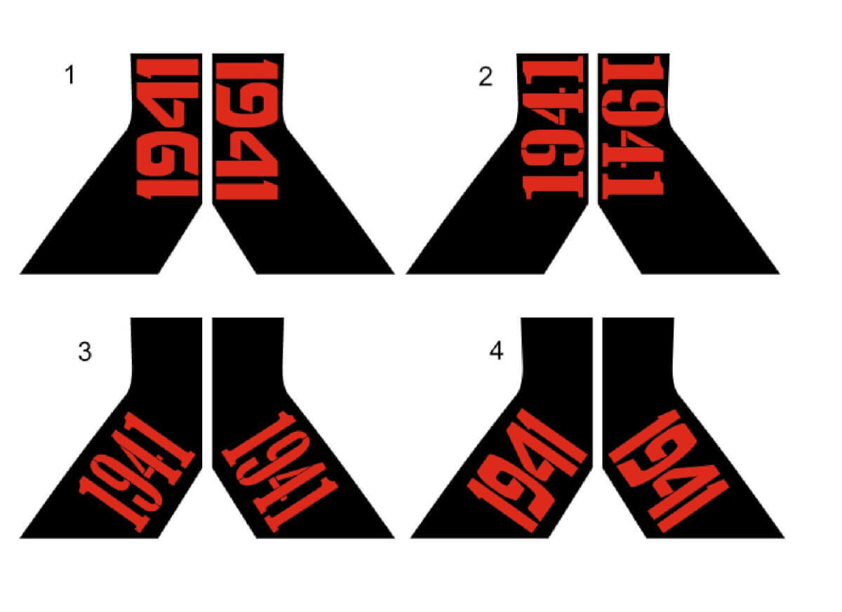 Calcomanía de vinilo para carrocería Jeep Gladiator Side War 1941 Star Sticker Decal estilo de fábrica 2 colores Kit de rayas gráficas 2018-2023
