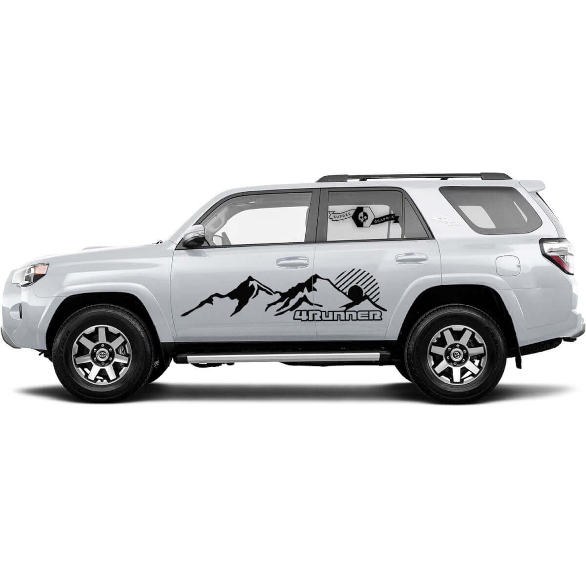 2x Calcomanías de Vinilo de Montañas para Puertas Laterales de 4Runner WRAP Stickers para Toyota 4Runner TRD
