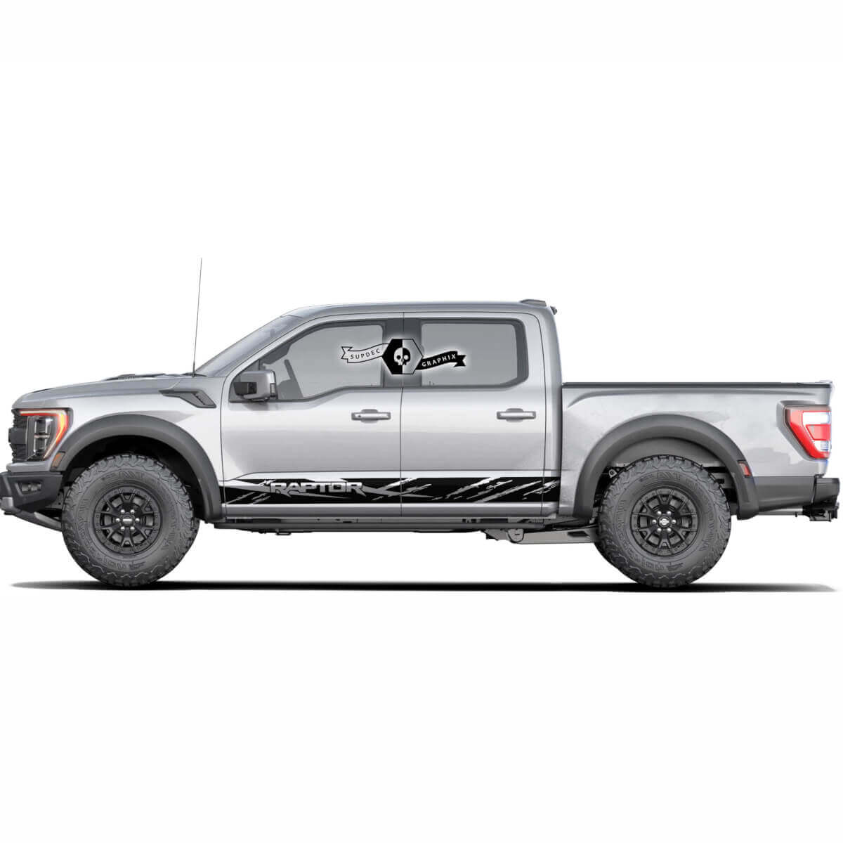 Vinilo adhesivo de franjas envejecidas para panel lateral para camión musclecar de alta potencia