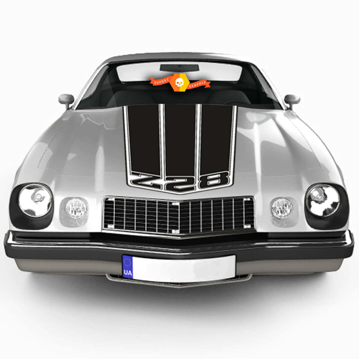 Kit de vinilos adhesivos de triple raya para capó y maletero Z28 para Chevrolet Camaro Z28