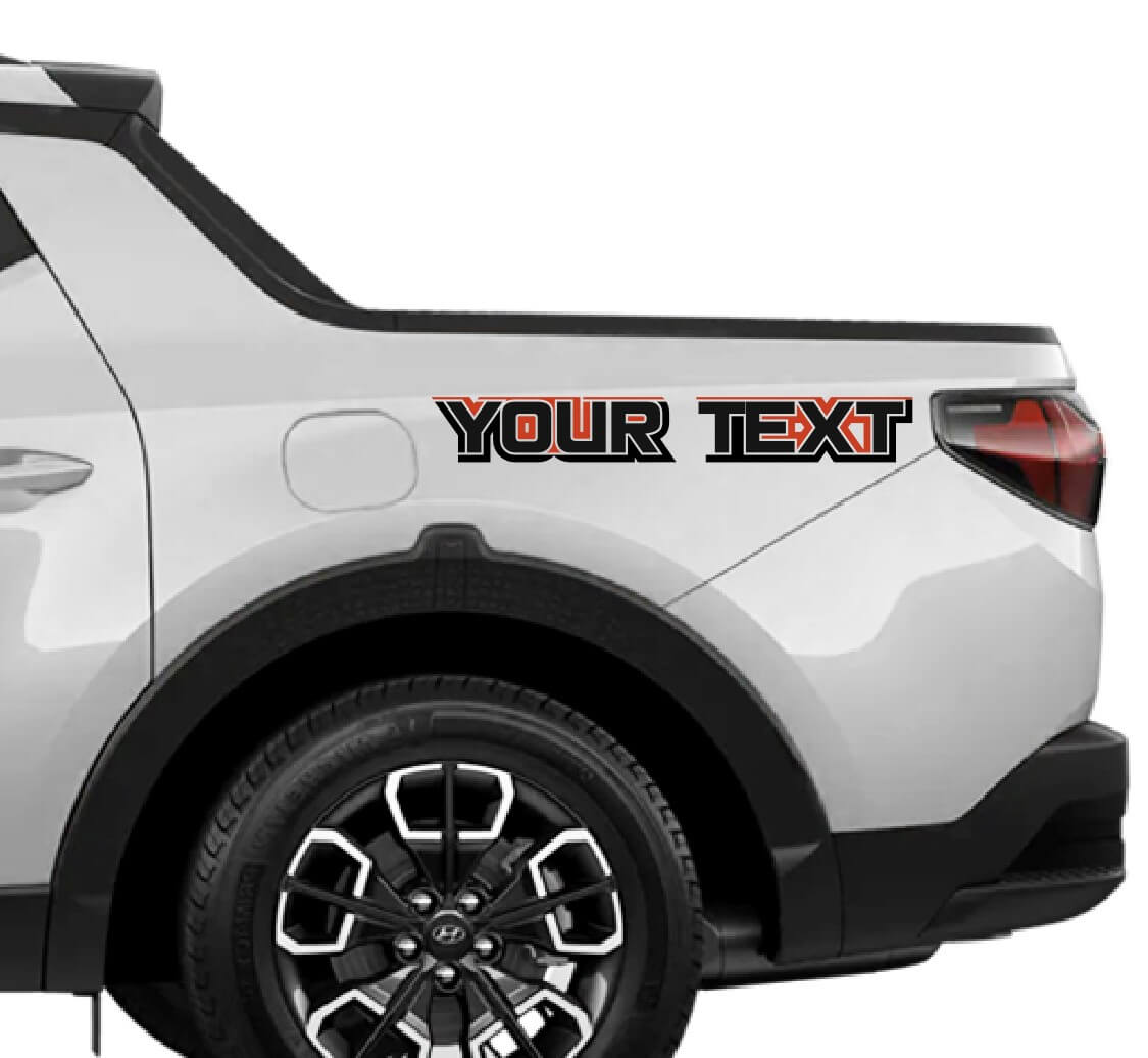 Nuevo par Hyundai Santa Cruz Cama lateral 2 colores Pegatizas de vinilo Kit gráfico de calcomanías
