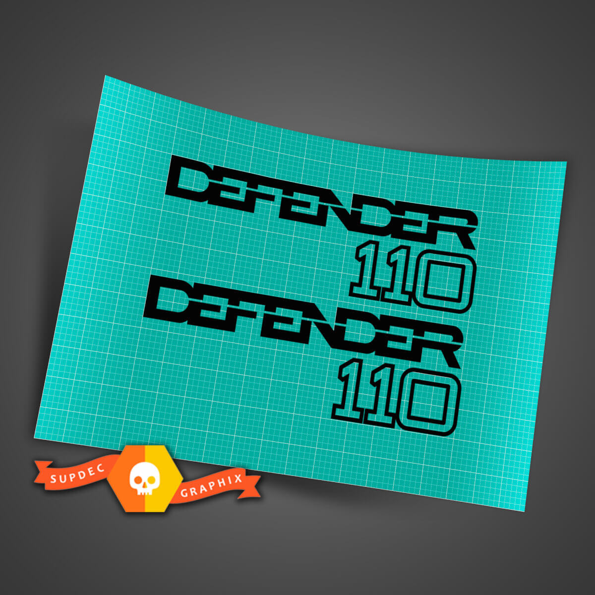 Par Land Rover Defender 110 Calcomanía de portón trasero Para Land Rover Defender 110 Pegatina
