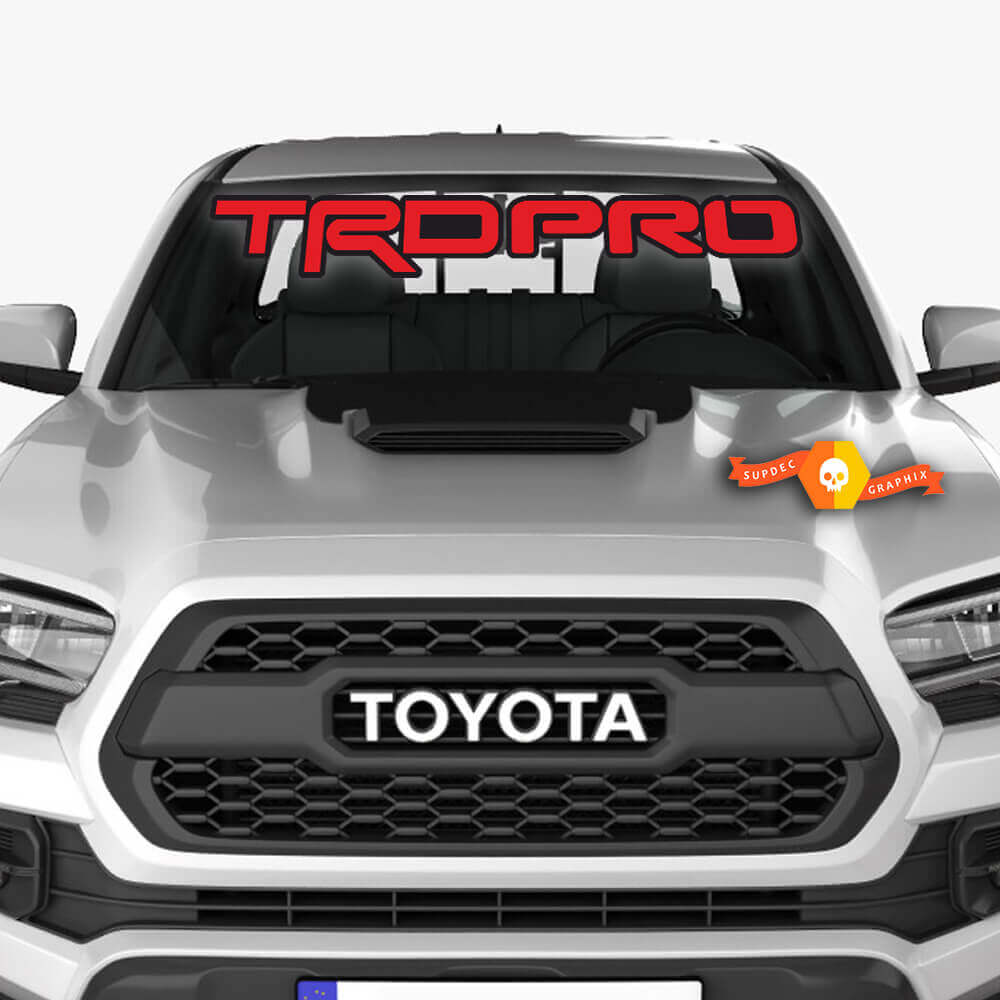 Calcomanía para parabrisas estilo TRD Pro para camiones y SUVs Toyota