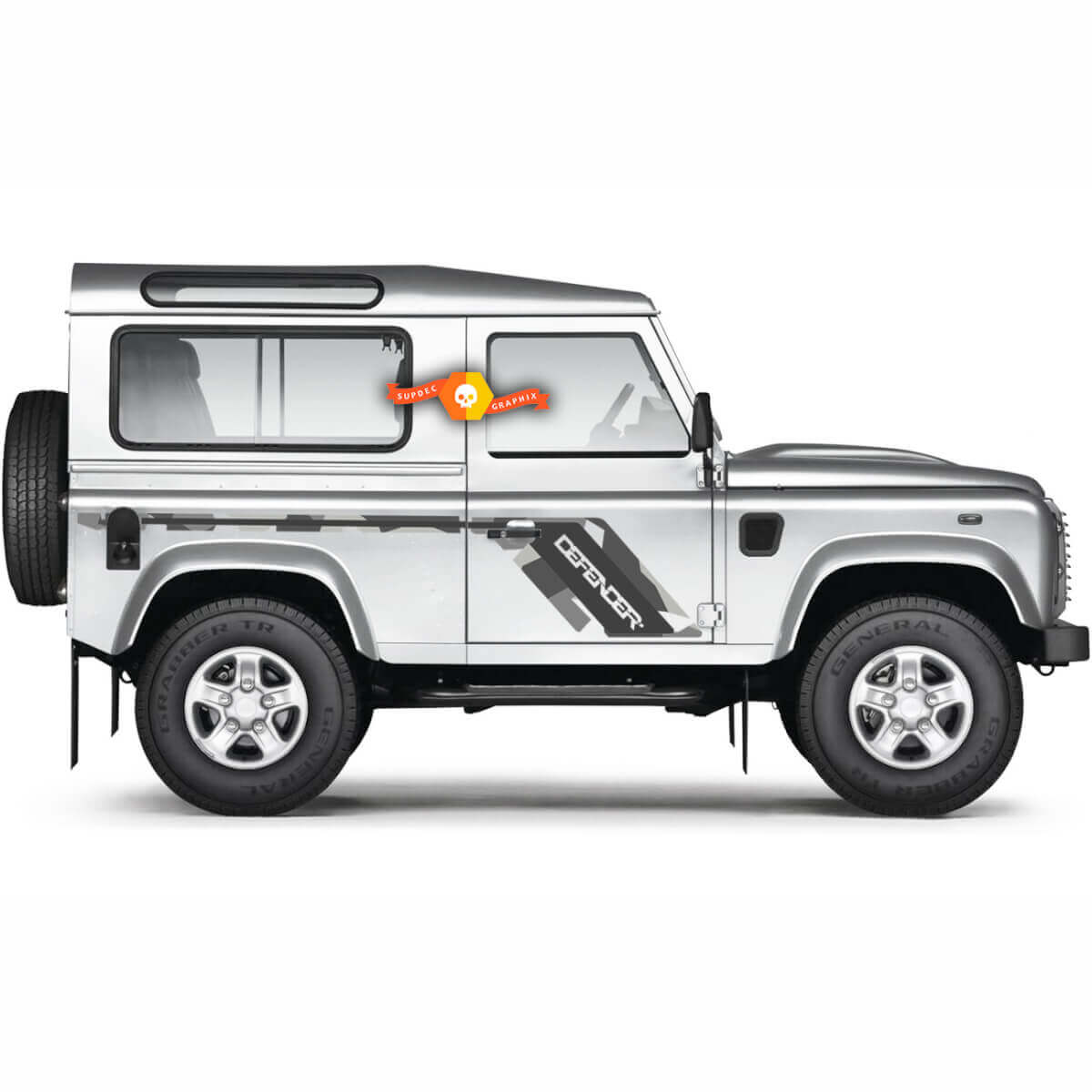 Kit de vinilos laterales de camuflaje para Land Rover Defender 90