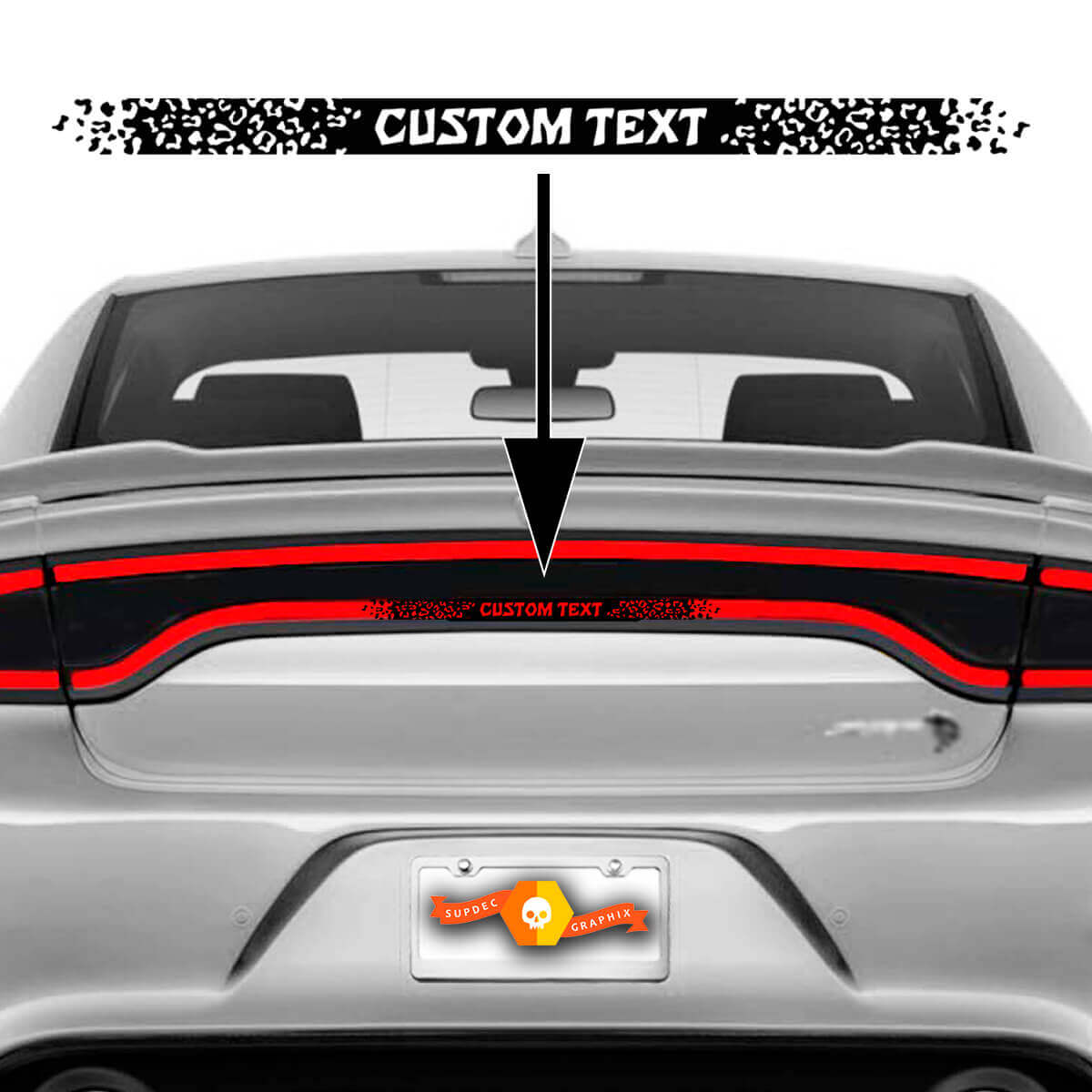 Calcomanía de vinilo decorativa para luces traseras personalizada para Dodge Charger