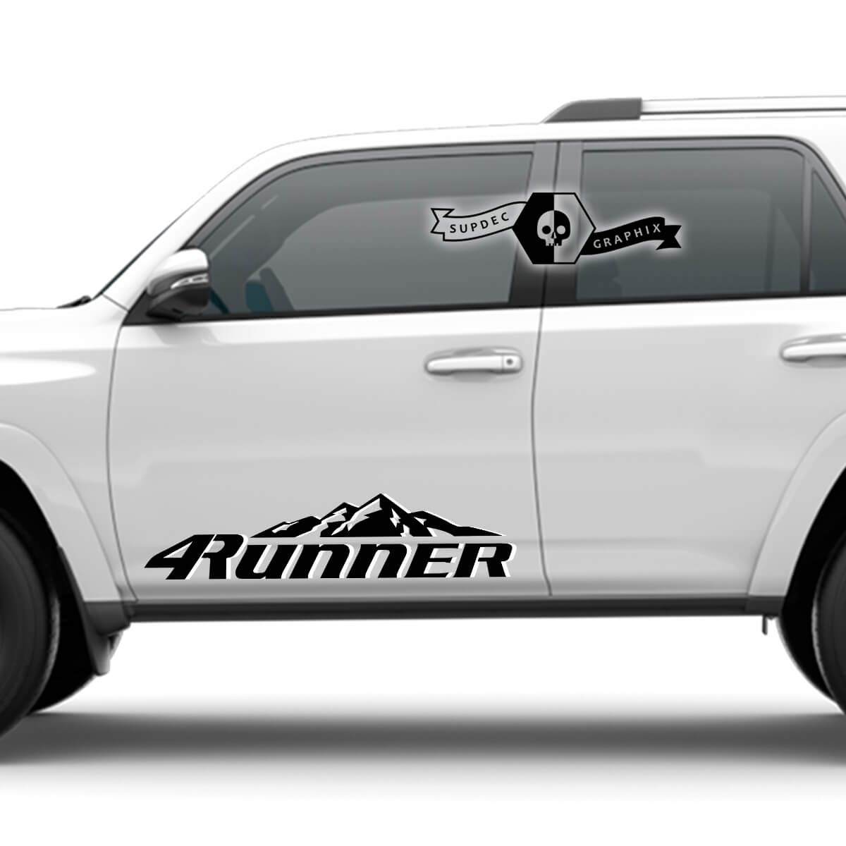 Combinar 4Runner 2023 Side de montañas de vinilo Pegatinas para Toyota 4Runner Dos colores