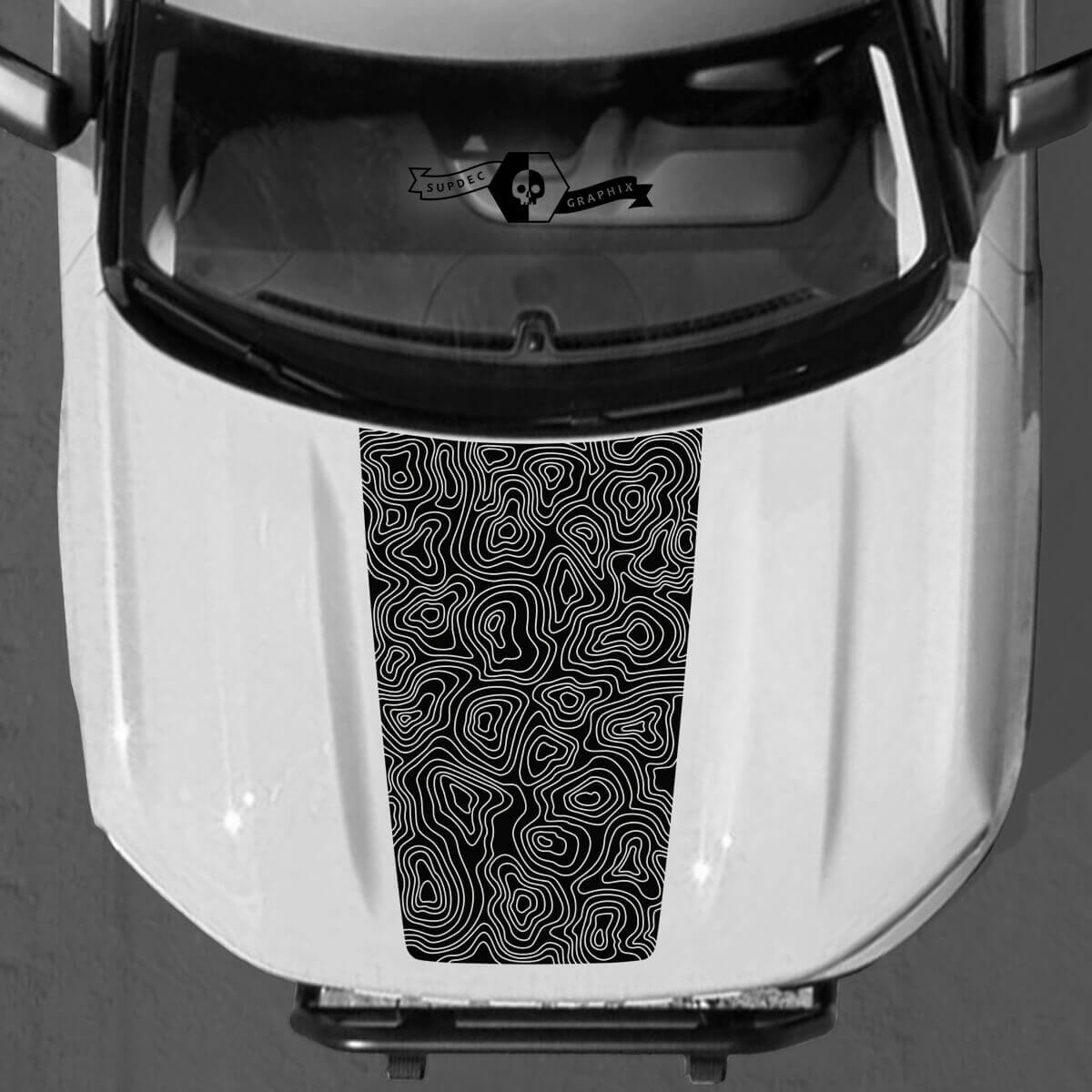 Calcomanías de mapas topográficos para el logotipo de Musclecar horse Sport SUV 3
