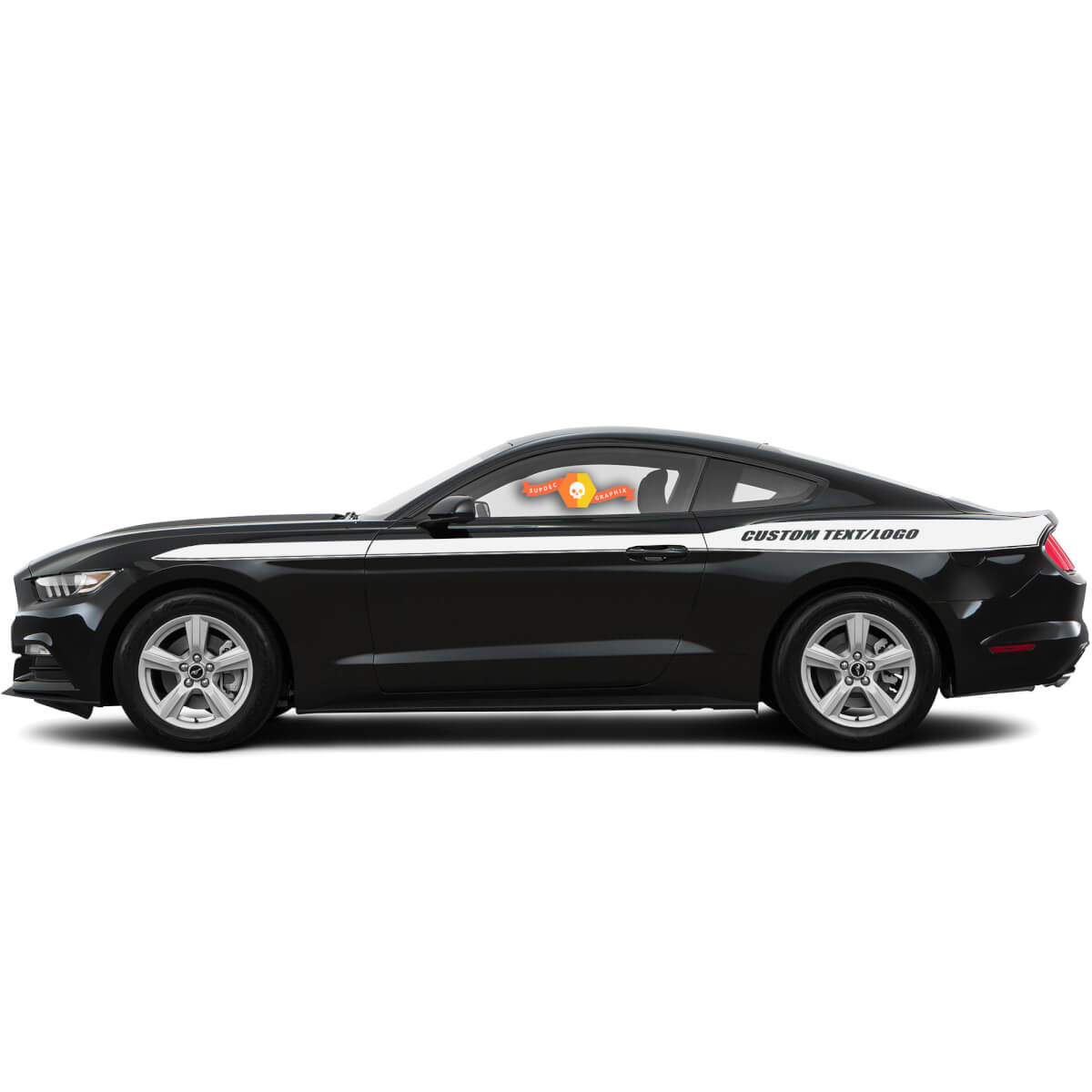 Nuevo par Ford Mustang 2015-2017 Logotipo personalizado Side de vinilo Kit gráfico de calcomanía de vinilo