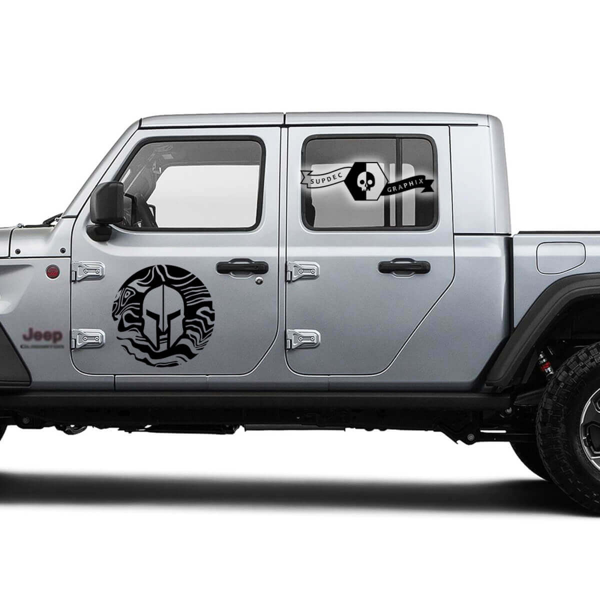 Jeep Gladiator Kit de Rayas Gráficas de Vinilo para Puerta de Mapa de Contorno Lateral 2018-2021
