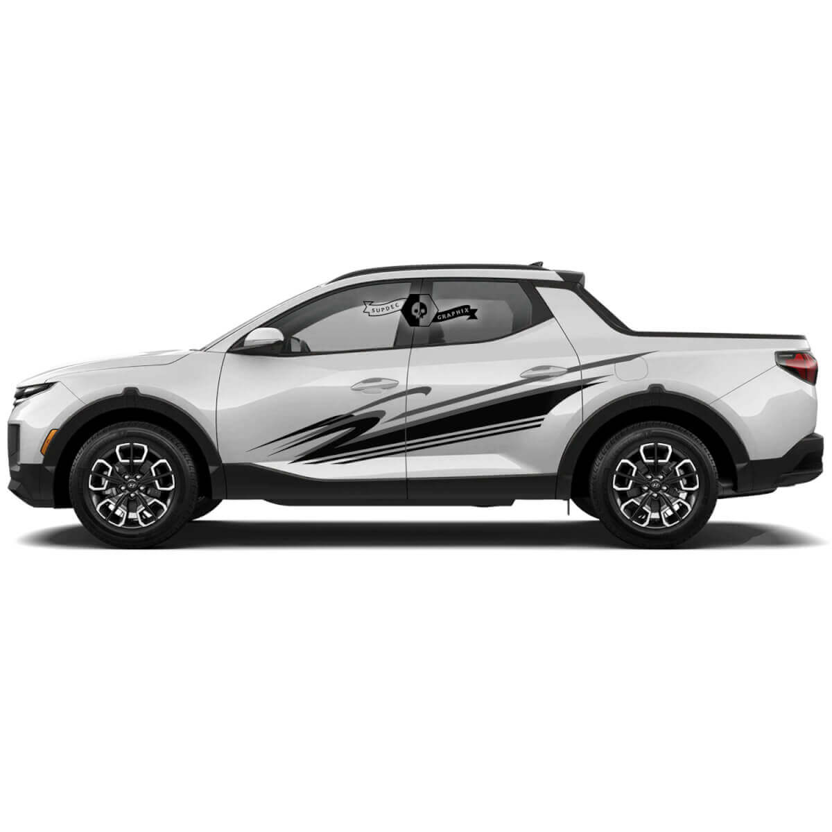 Kit de Calcomanías Laterales de Vinilo Onda Moderna para Hyundai Santa Cruz