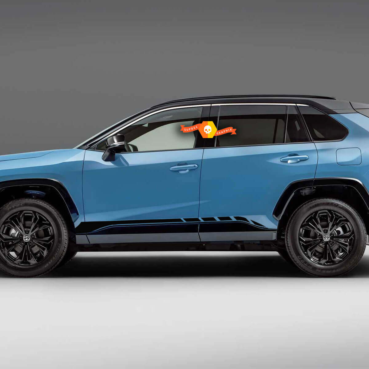 Calcomanía de rayas laterales para panel de carrocería para Toyota Rav4 2019 - 2022.
