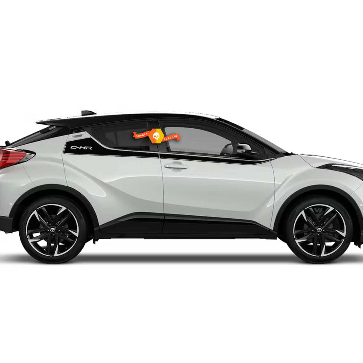 Toyota C-HR CHR Rayas de puertas superiores laterales Calcomanías adhesivas gráficas
