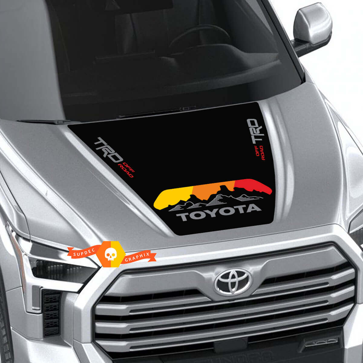Nueva Toyota Tundra 2022 Capó TRD SR5 Envoltura Vintage Calcomanía Pegatina Gráficos Diseño SupDec
