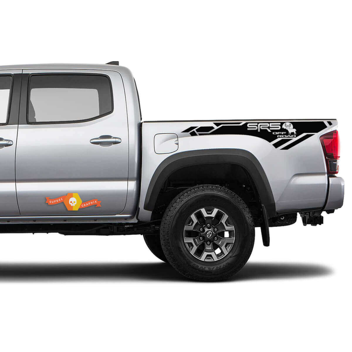 Juego de calcomanías de vinilo para laterales de caja Off Road Moose SR5 para Toyota Tacoma 2016-22