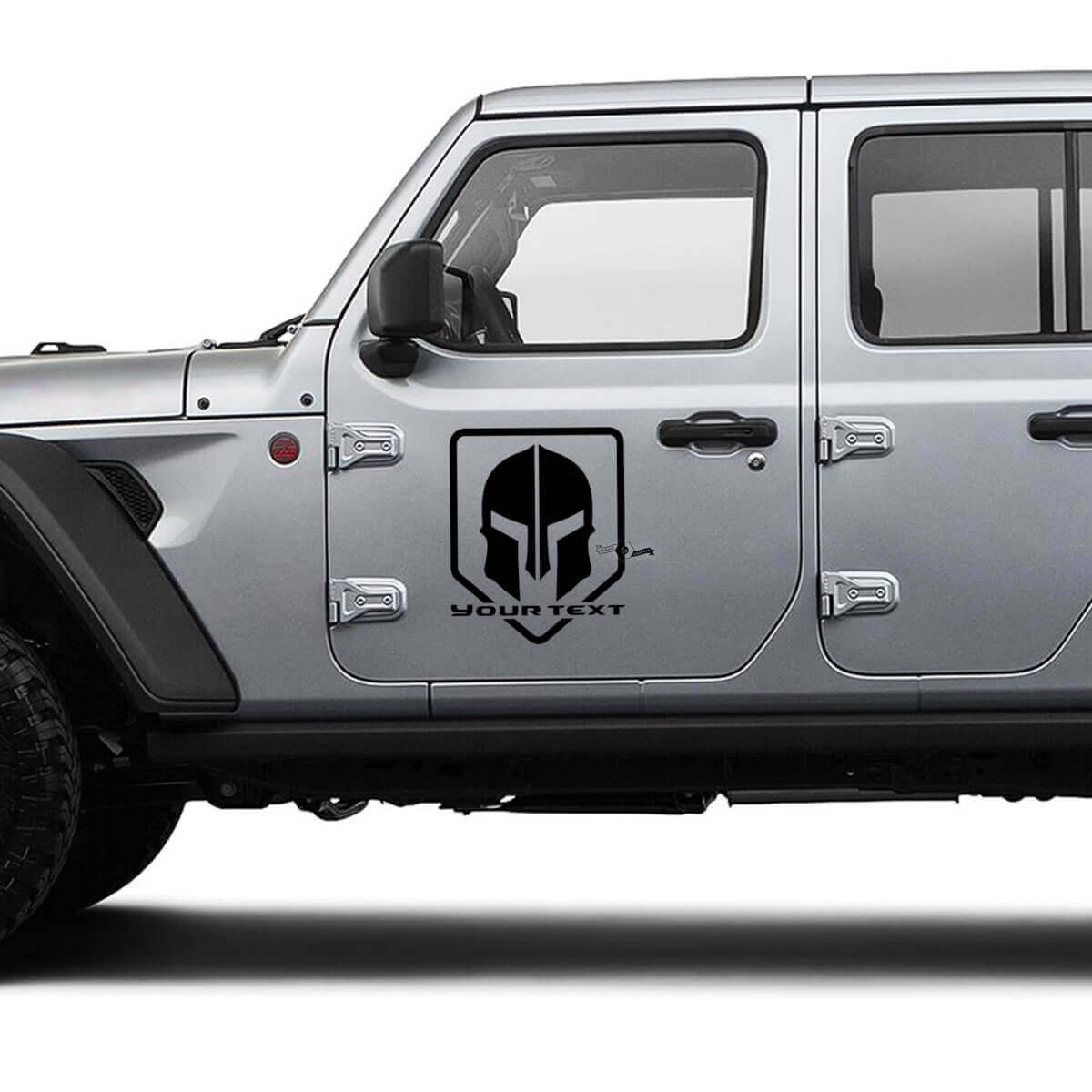 Vinilos adhesivos para puertas con casco espartano para Jeep Wrangler o Gladiator