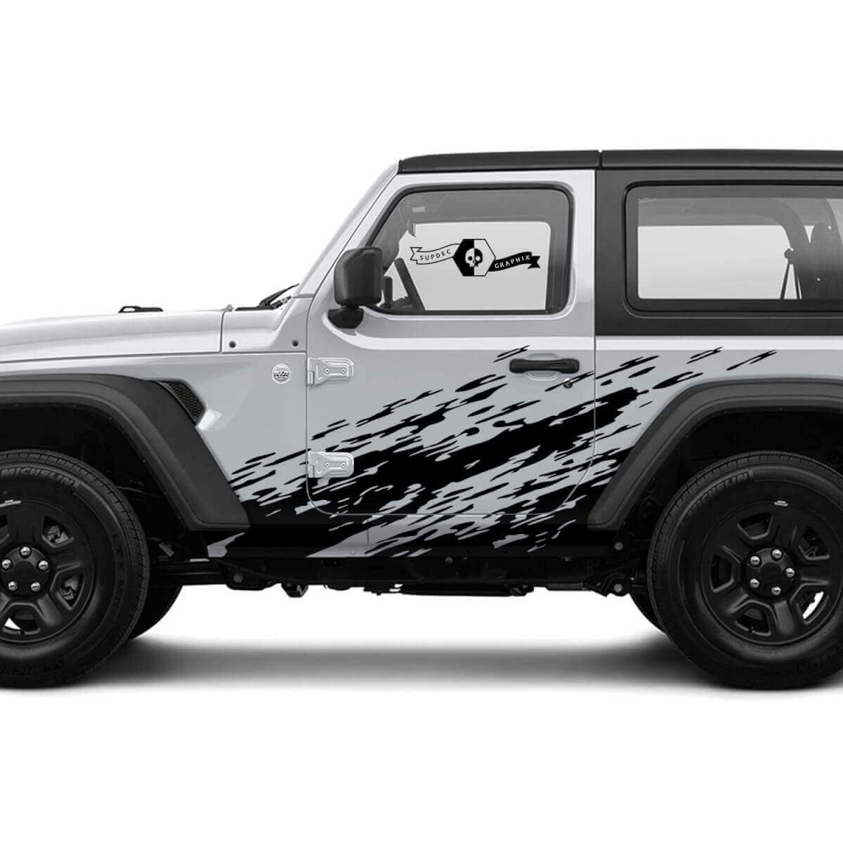 Kit de vinilos de salpicaduras de barro para la puerta lateral para Jeep Wrangler