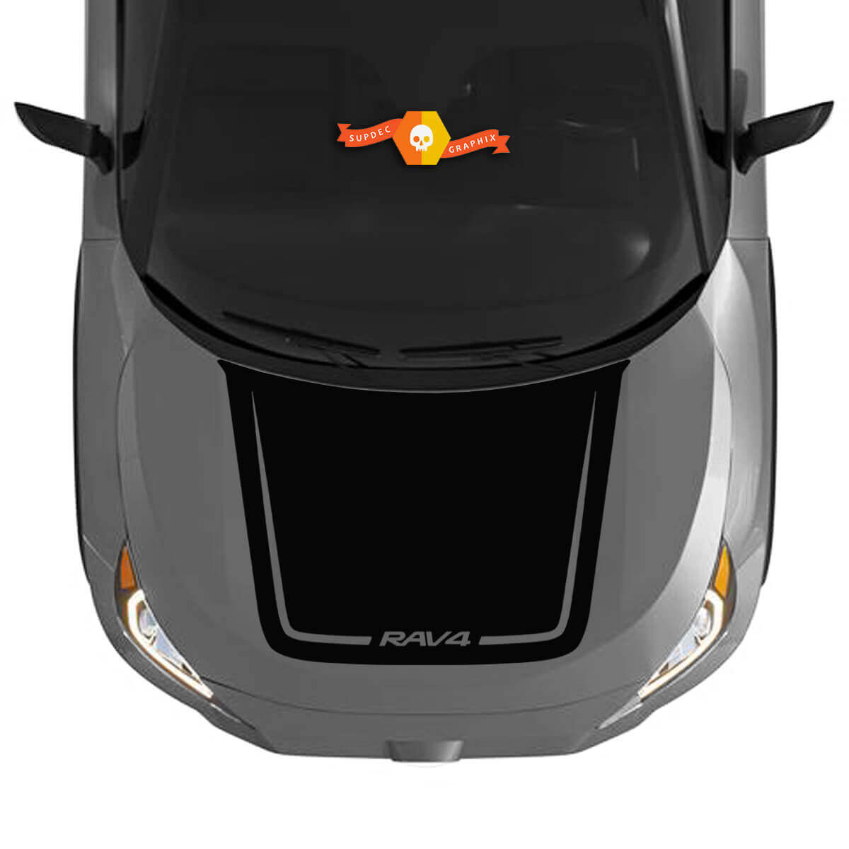 Kit de gráficos de calcomanías para capó RAV4 para Toyota RAV4 2019 - 2022 calcomanía de vinilo
