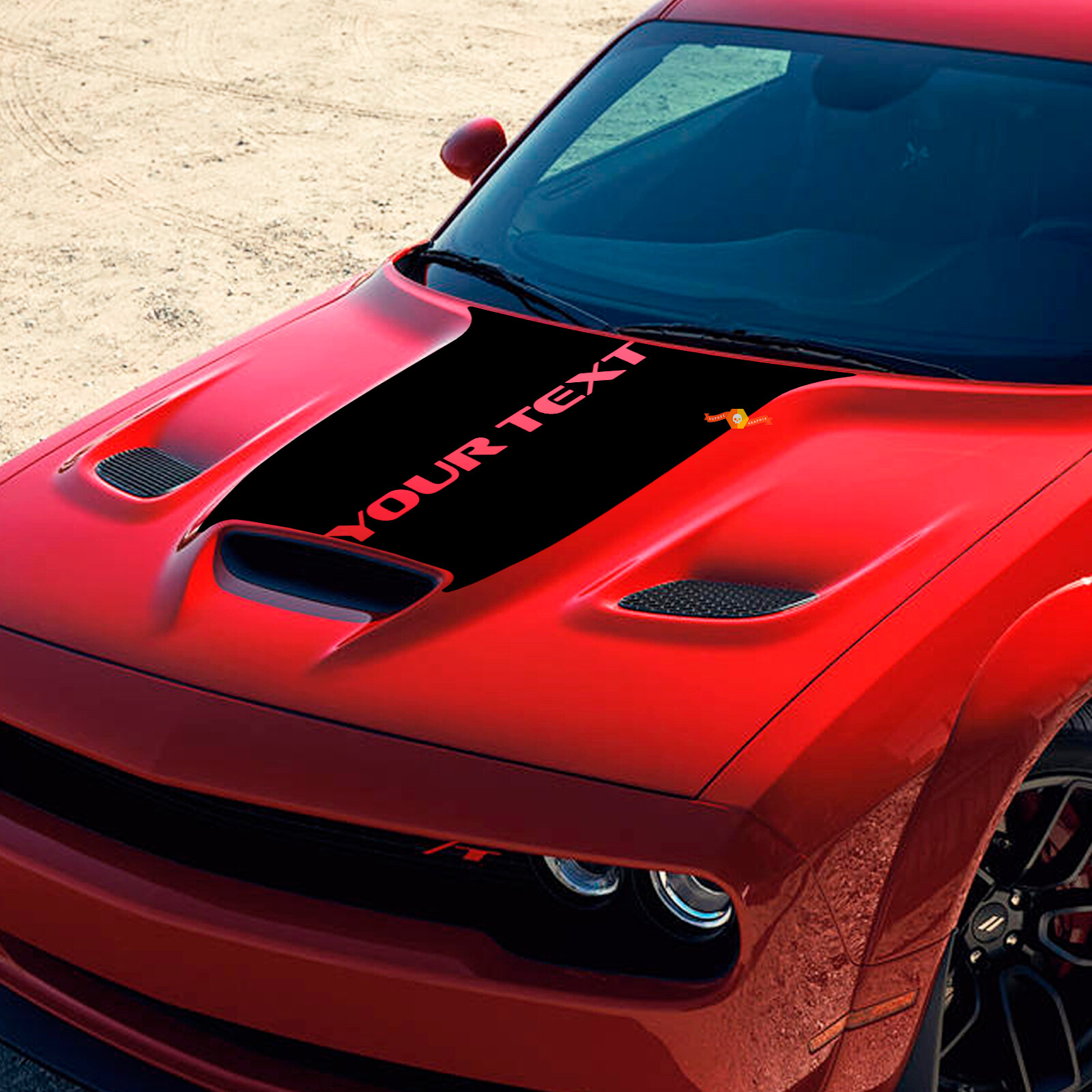 Pegatina de vinilo personalizada para capó para Dodge Challenger 2015-2021