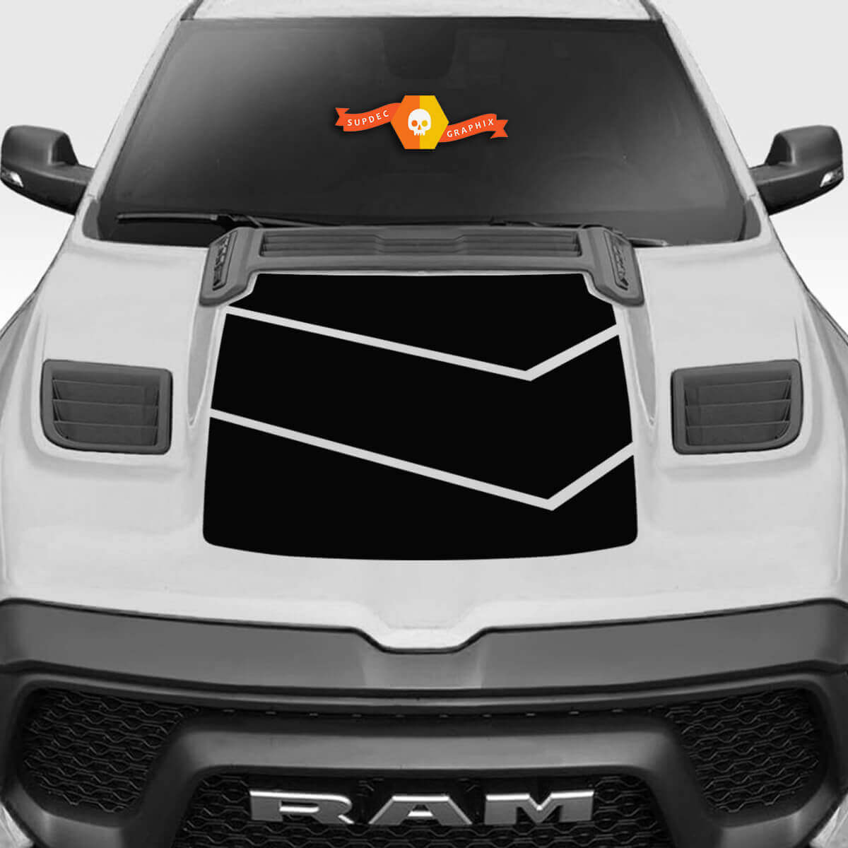 Kit de gráficos de calcomanías de vinilo para capó Dodge Ram Rebel 2019 2020 2021 2022
