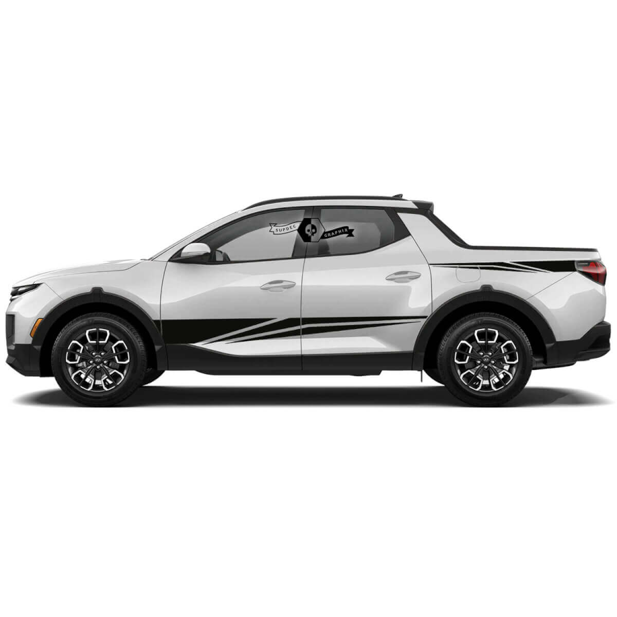 Kit de calcomanías de vinilo Triple líneas laterales Sharp para Hyundai Santa Cruz