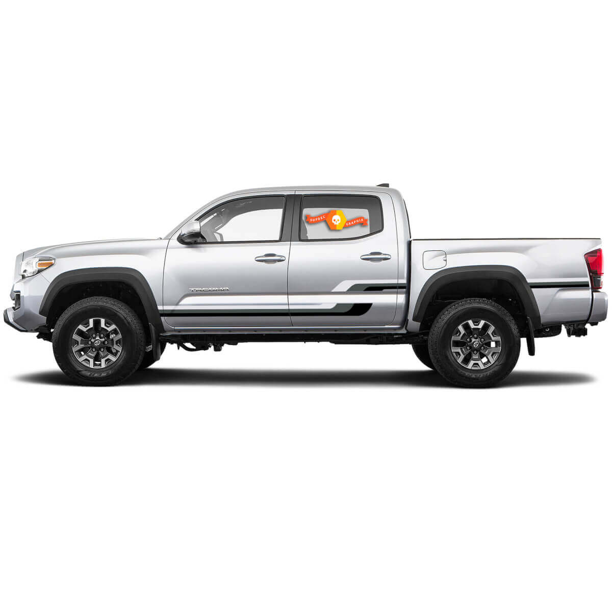 3 Colores Rayas para Tacoma Retro Lateral y Cama Calcomanías de Vinilo Ajuste para Toyota Tacoma Camioneta Toyota
