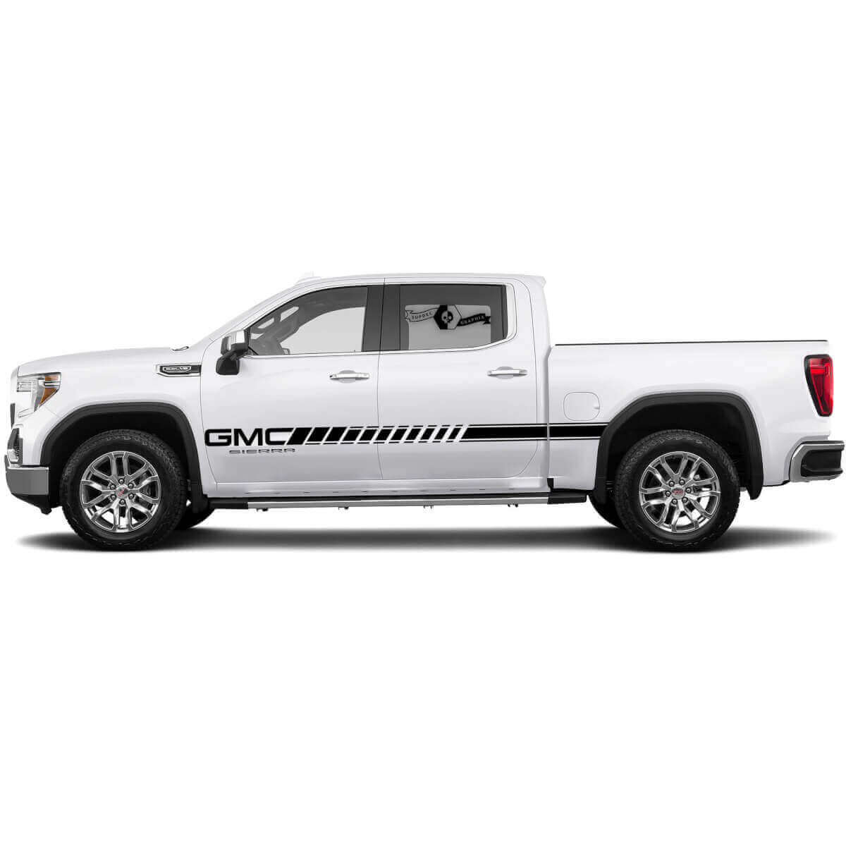 Kit de Pegatinas Vinilo de Rayas Laterales con Acento de Marca para GMC Sierra 1500