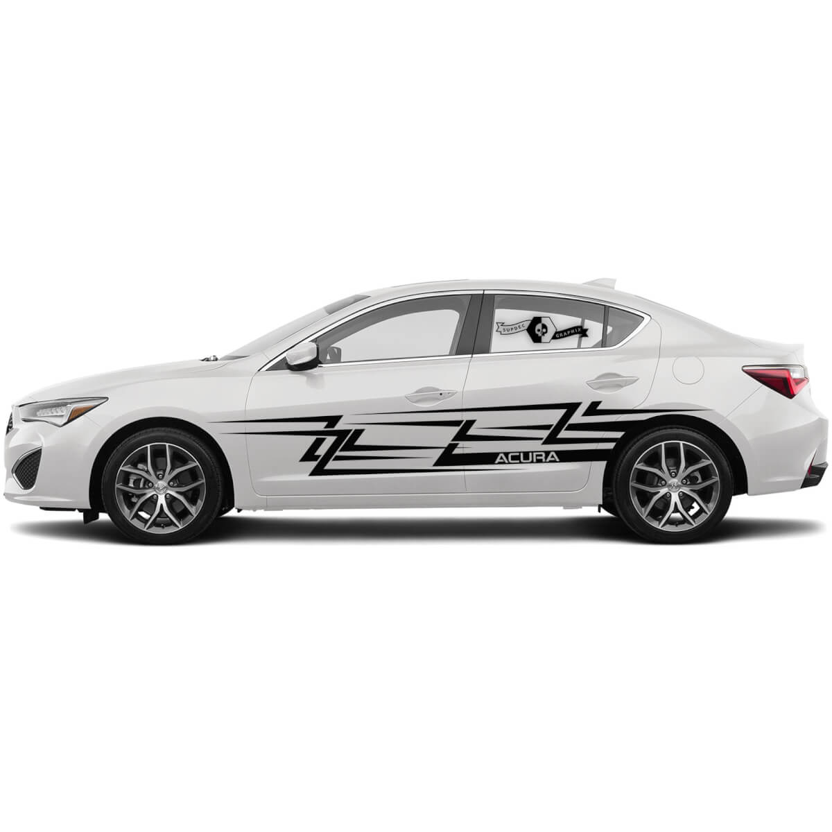 2x Puertas de color múltiples Flechas gráficas Acura ILX 2021 Acura TLX Acura RLX CARCERACIÓN DE CARCERACIÓN DE CAR