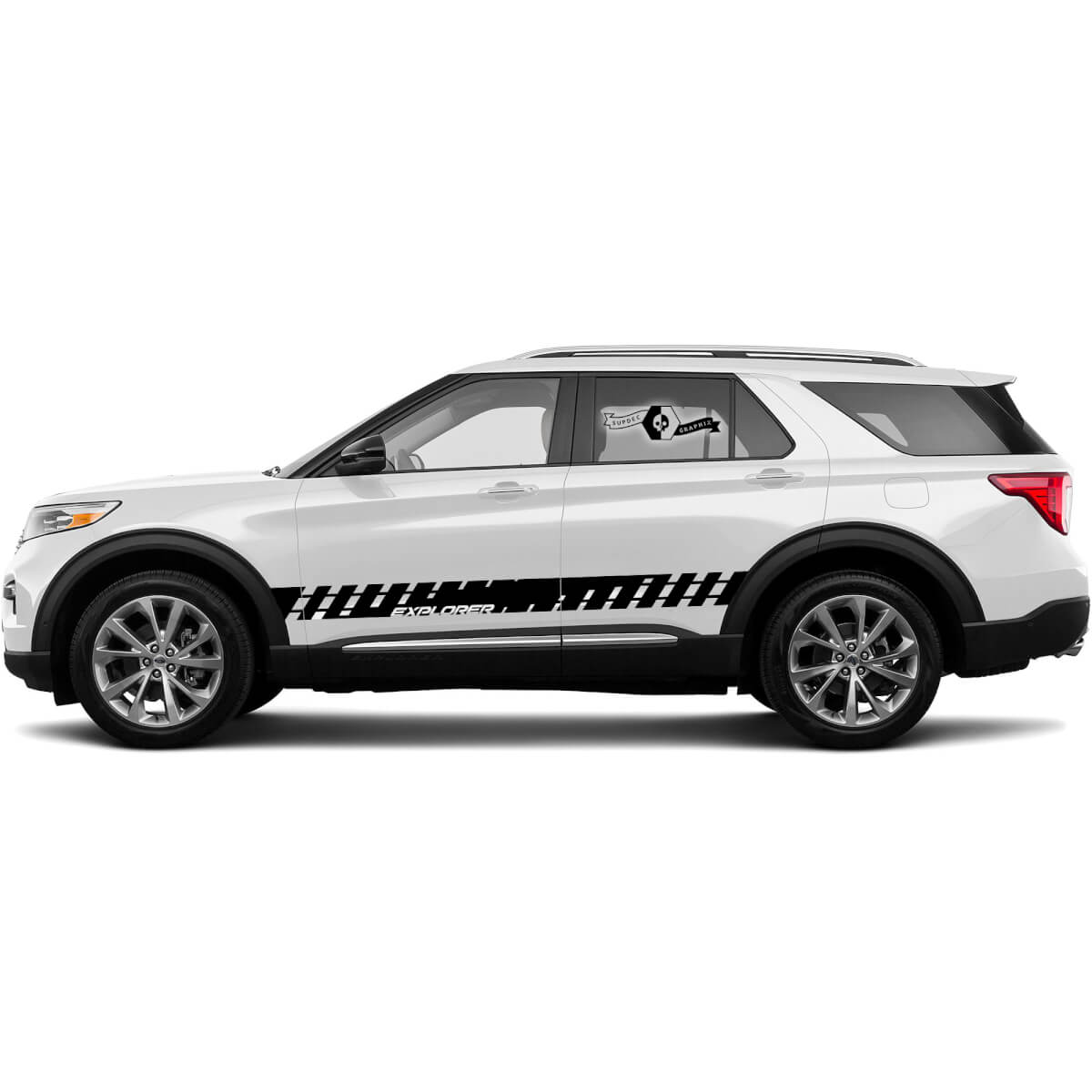 2x Ford Explorer Puertas laterales de las puertas de rayas pegatinas gráficos vinilo
