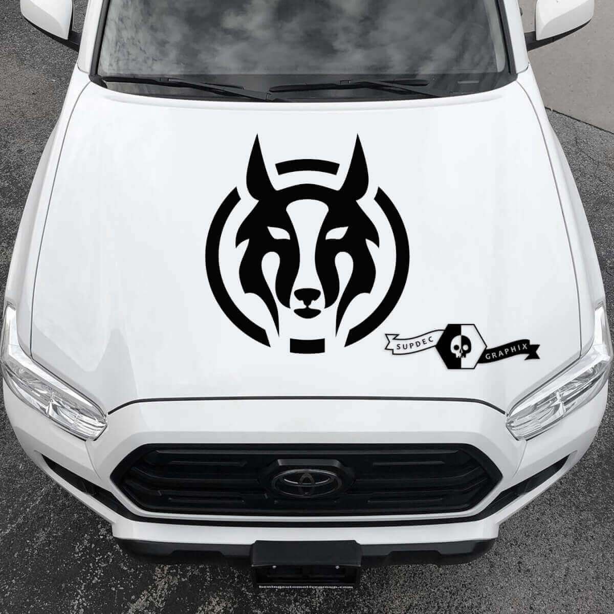 Adhesivo Vinilo de Capó Estilo Tribal de Lobo para Toyota RAV4