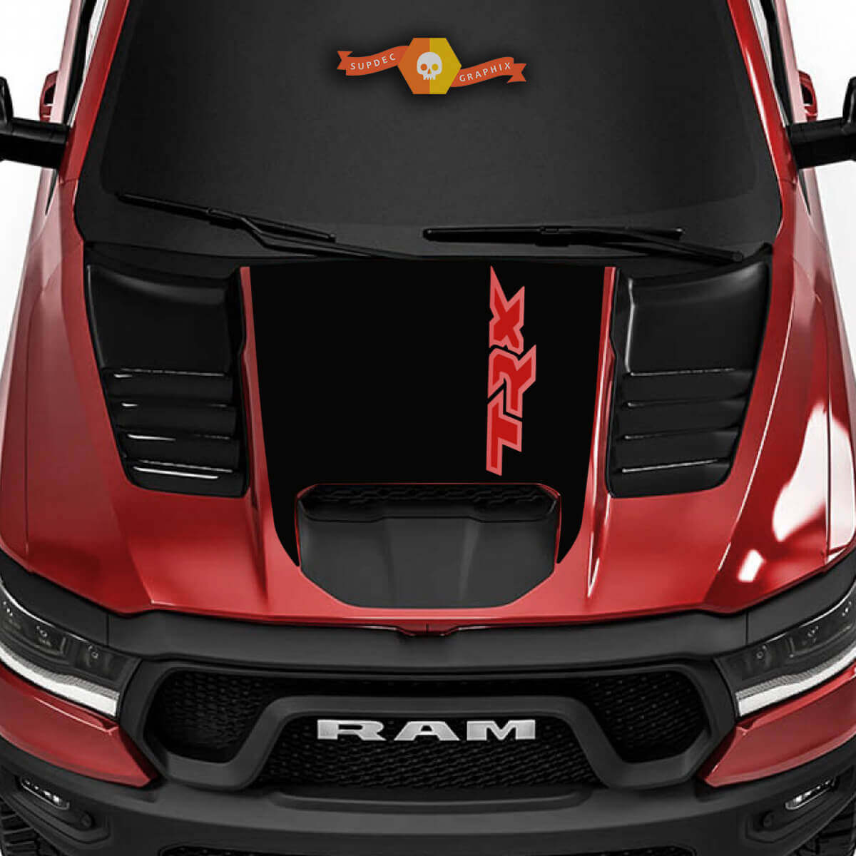 Vinilo decorativo para capó estilo TRX para Dodge Ram Rebel 1500 TRX 2022+