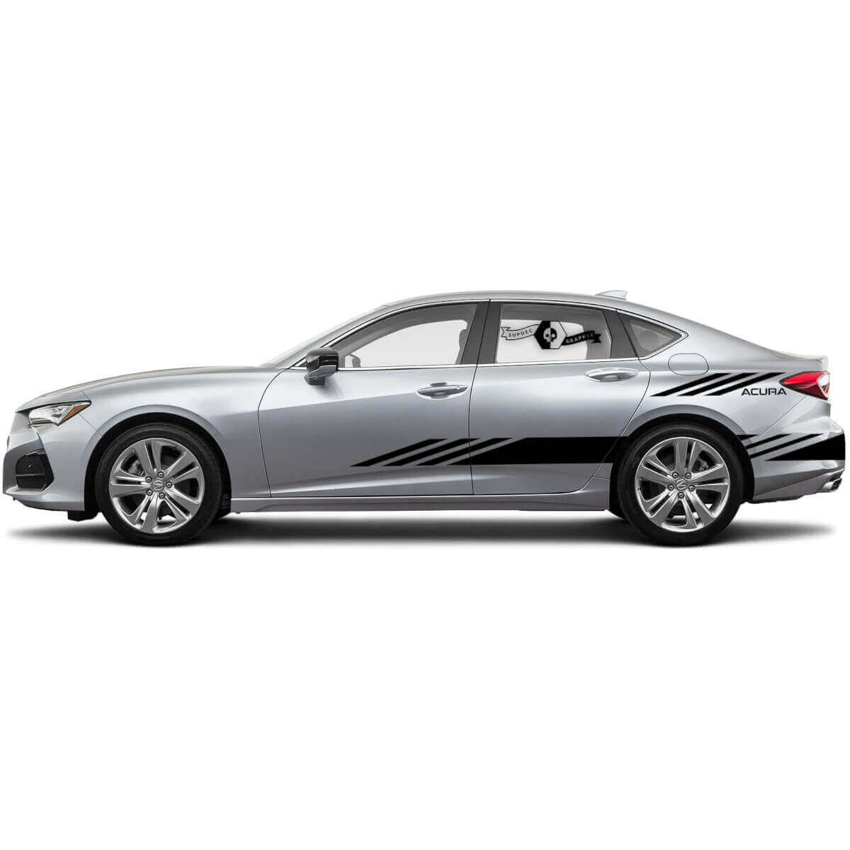 Calcomanía adhesiva lateral de vinilo con rayas decorativas para Acura TLX 2021