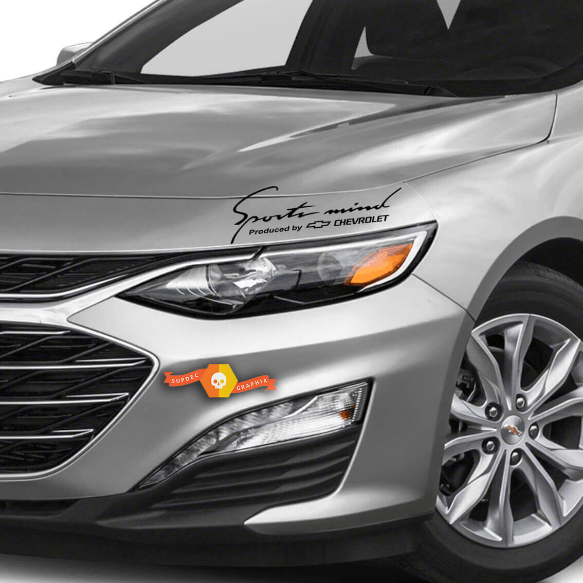 Calcomanía adhesiva 2 Mente Deportiva Producida por Chevrolet Racing