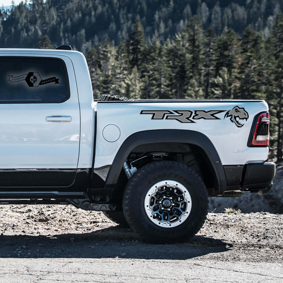 Par de adhesivos laterales de vinilo TRX para Ram 1500 Rebel TRX