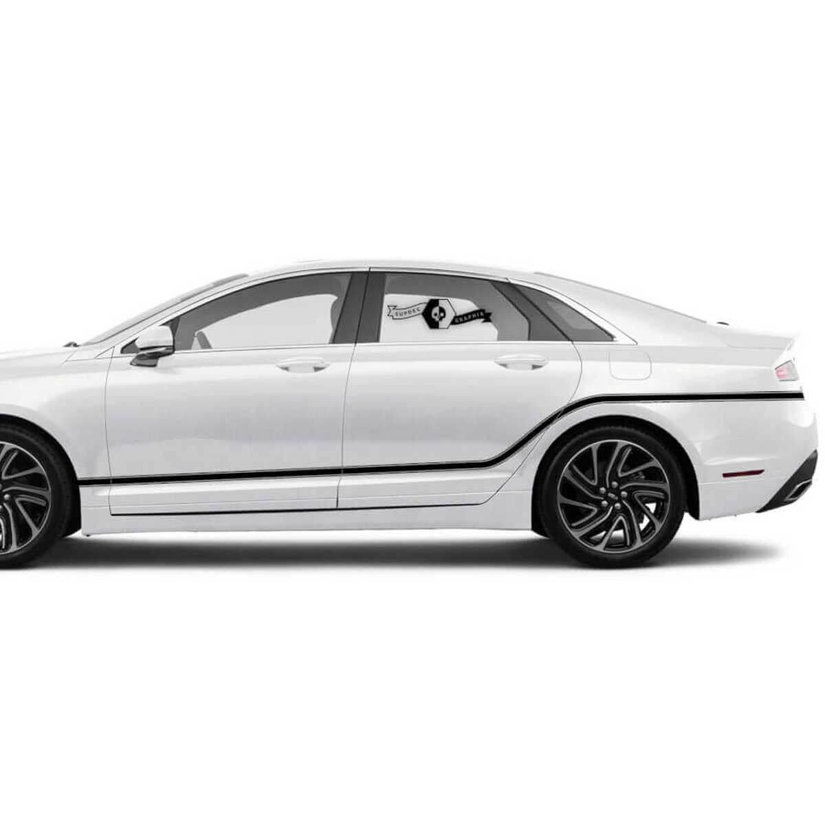 Kit de Vinilo con Franjas Laterales Curvadas para Lincoln MKZ 2020