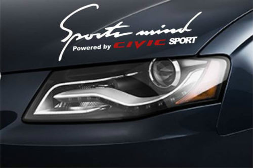Sports Mind Powered by Civic Sport Conjunto de Pegatinas de Vinilo para Honda Civic