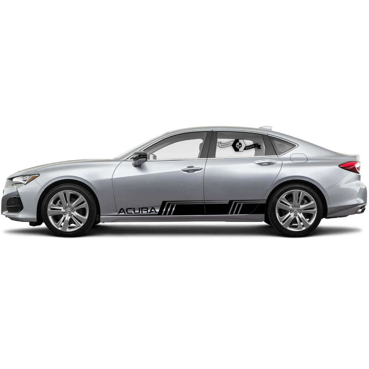 Vinilo adhesivo lateral de líneas geométricas para Acura TLX 2021