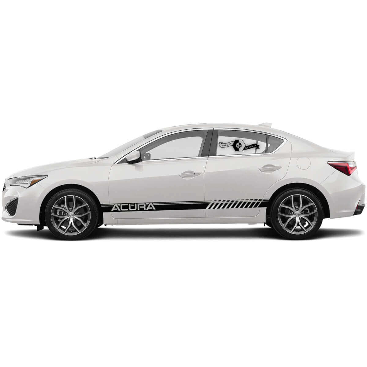 Calcomanía Adhesiva Lateral de Vinilo con Rayas Estilo Racing para Acura TLX 2021