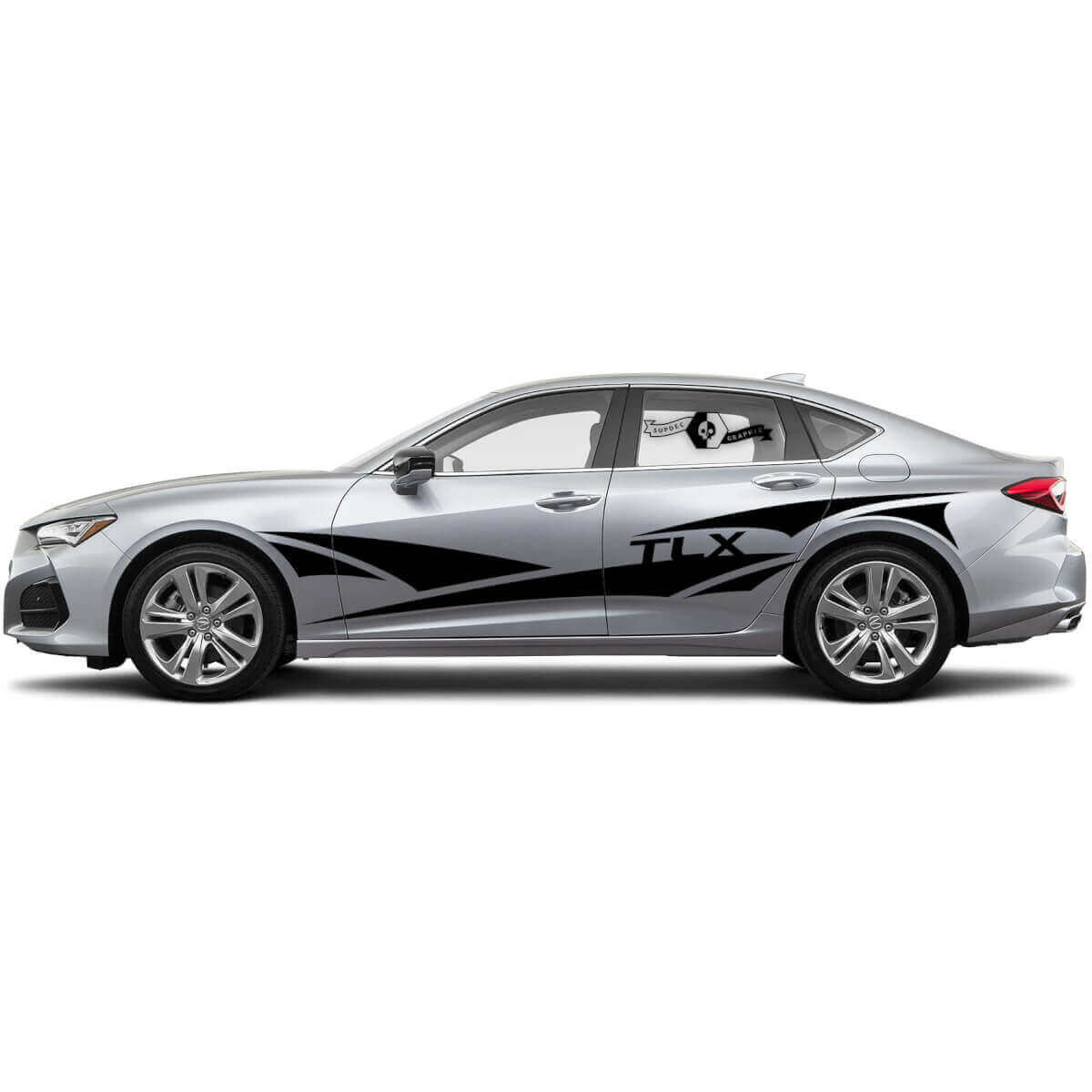 Kit de Pegatinas de Vinilo Rayas Laterales Afiladas TLX para Acura TLX 2021