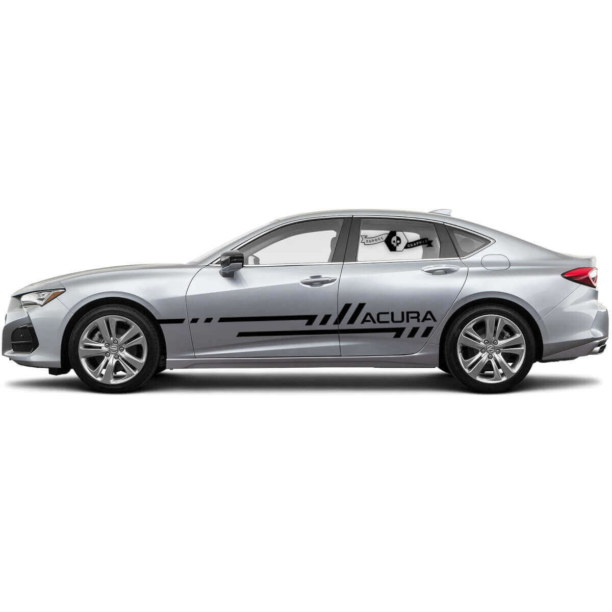 Kit de Calcomanías de Vinilo con Rayas Laterales Estilo Techno para Acura TLX 2021