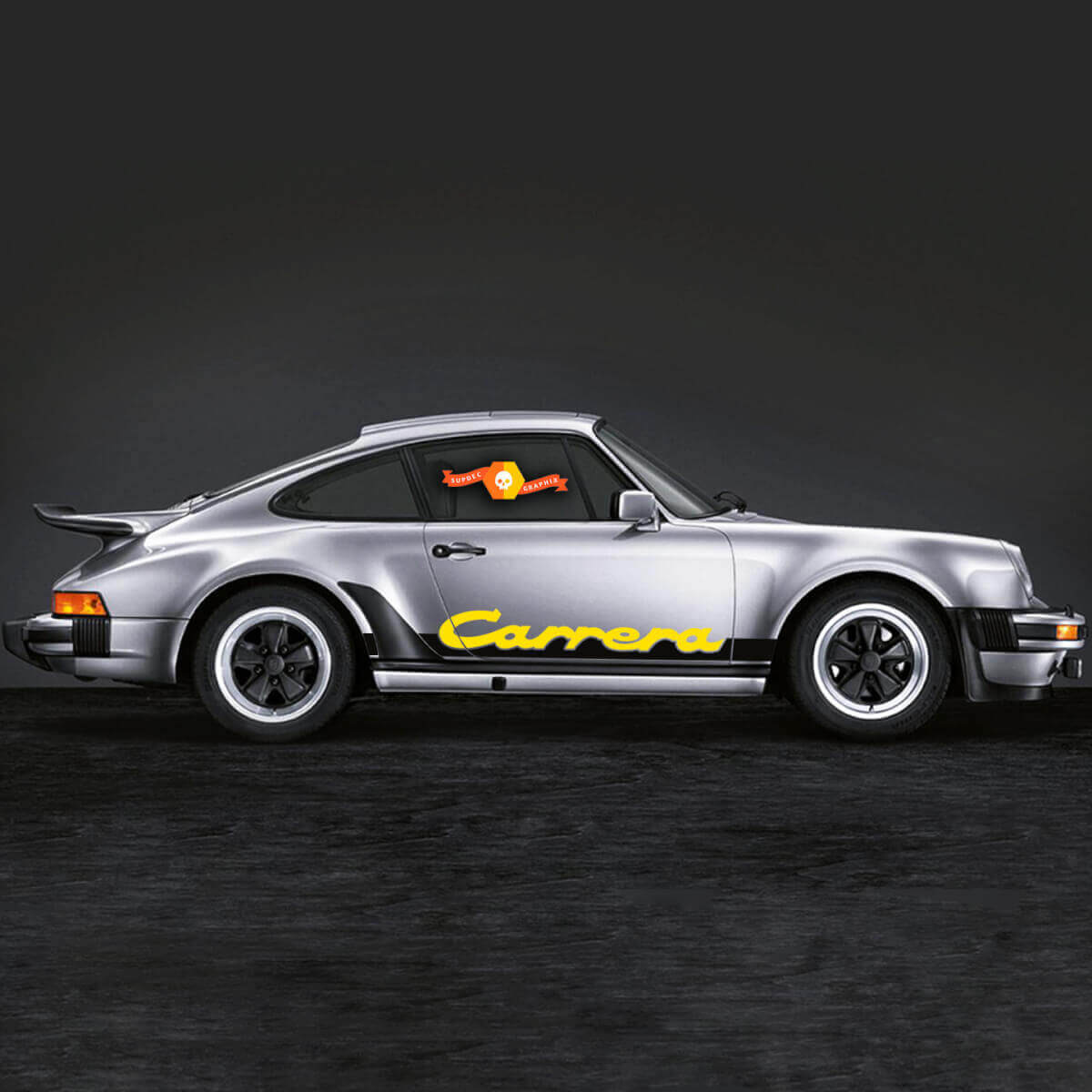 Calcomanía de Rayas con Letra Carrera Lateral 2 Para Porsche 911